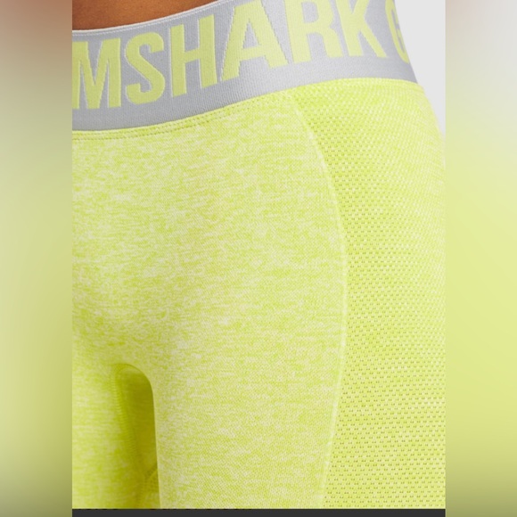 Gymshark Flex low rise leggings lime/grey NWT size M - Picture 3 of 16